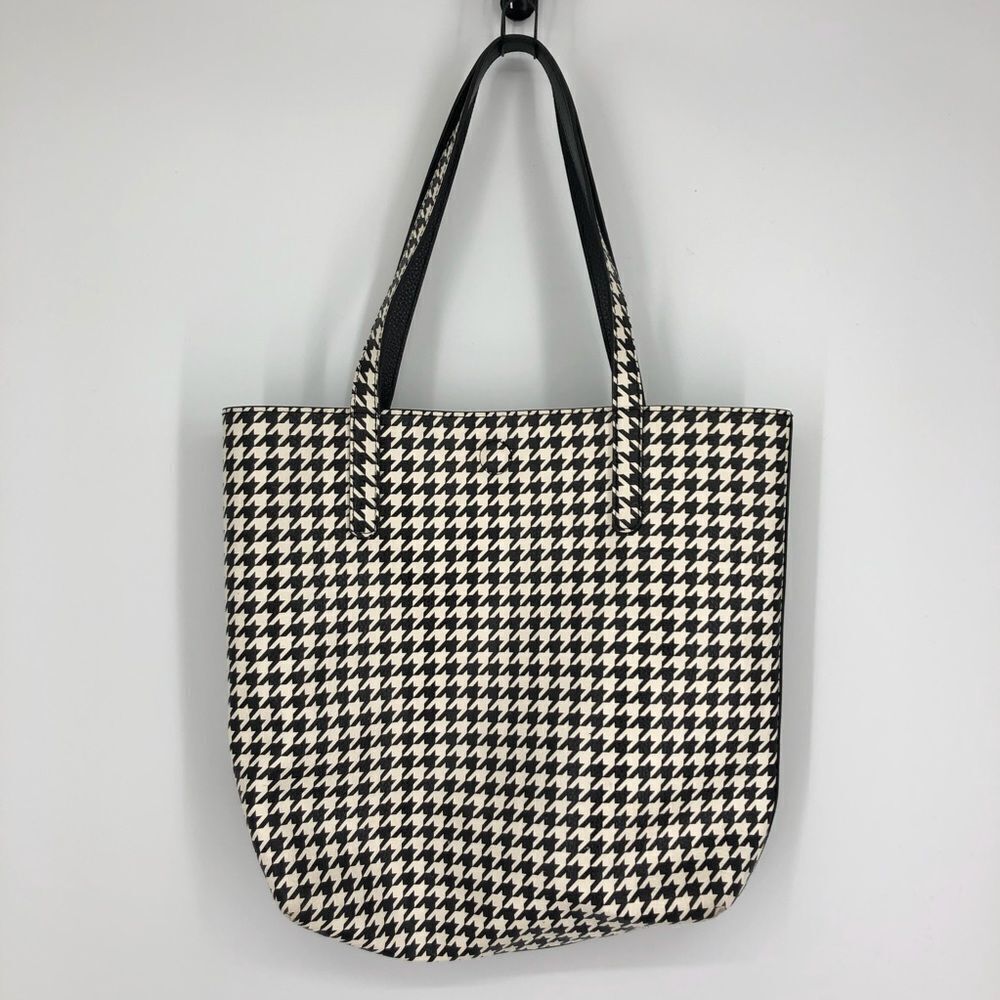 Houndstooth PVC Vinyl Tote Bag - Picture 6 of 8